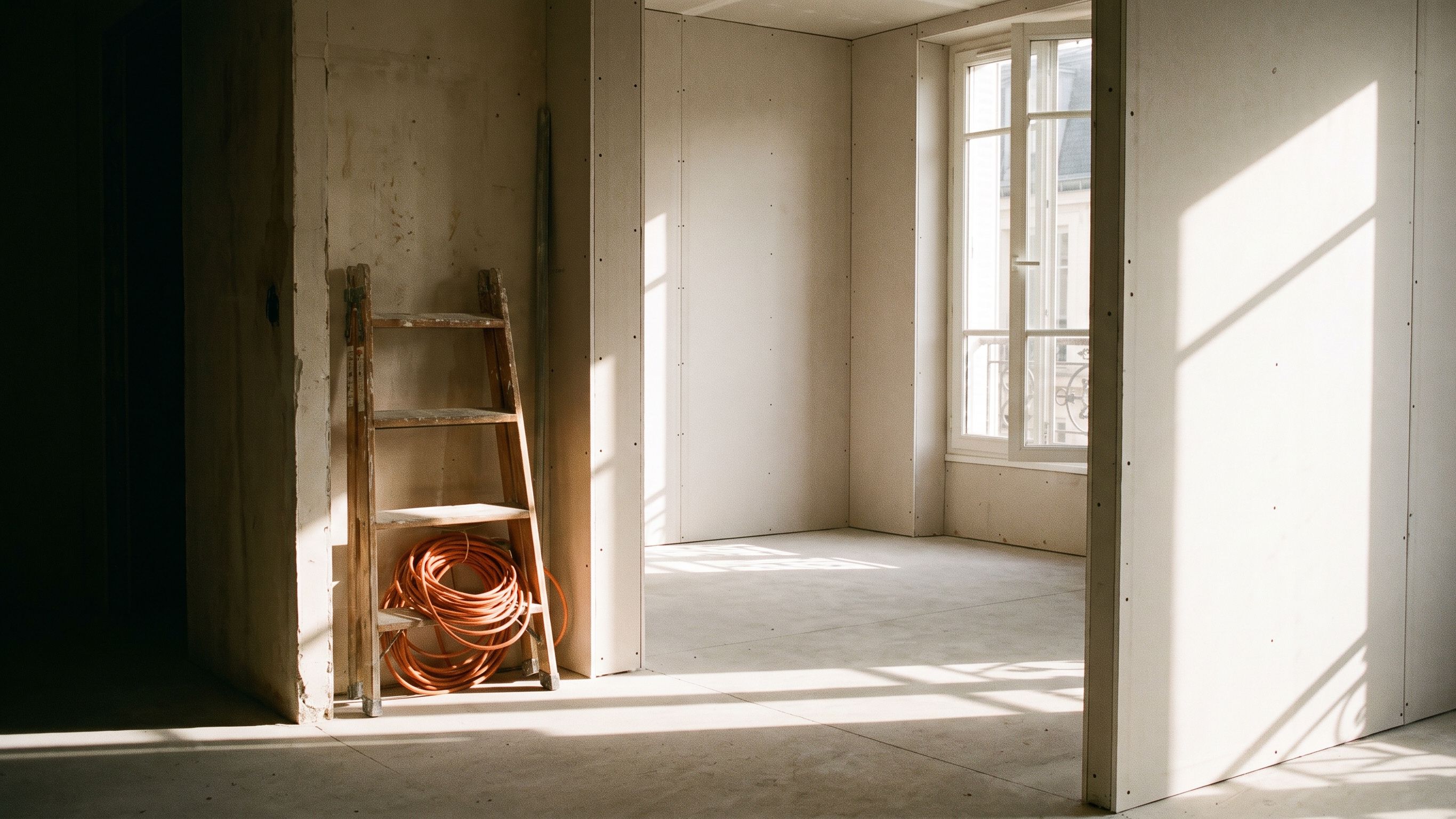 Exemple de mise en page — chantier de rénovation en cours